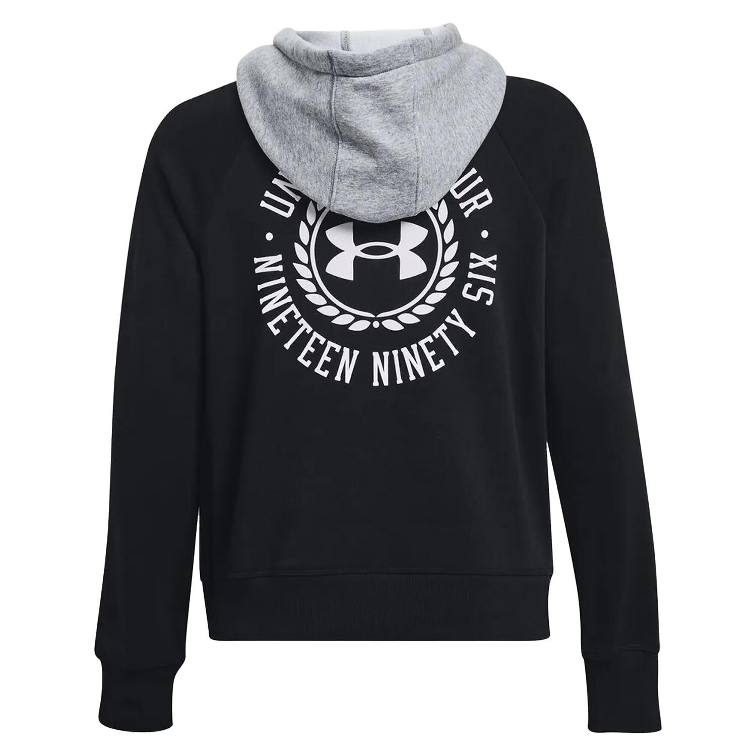 Felpa Con Cappuccio Donna Under Armour Rival Nero 3/5