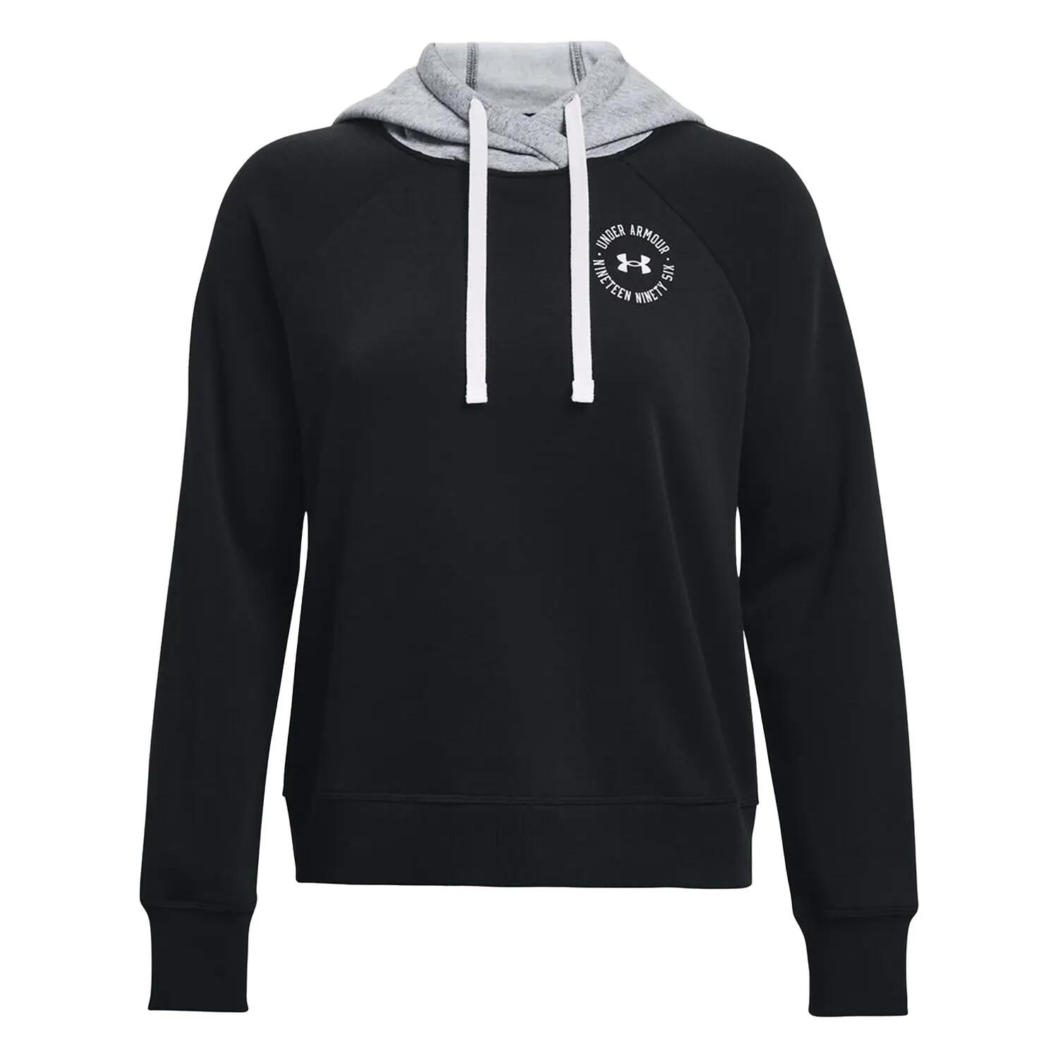 Felpa Con Cappuccio Donna Under Armour Rival Nero 2/5