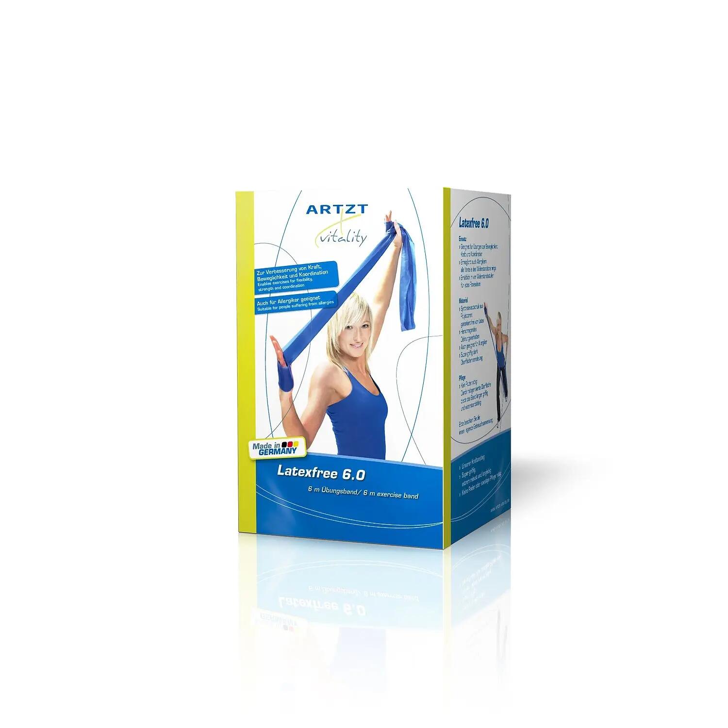 Fitnessband latexfrei Blau Extra stark 25 m Fitness / Krafttraining Unisex Blau 4/5