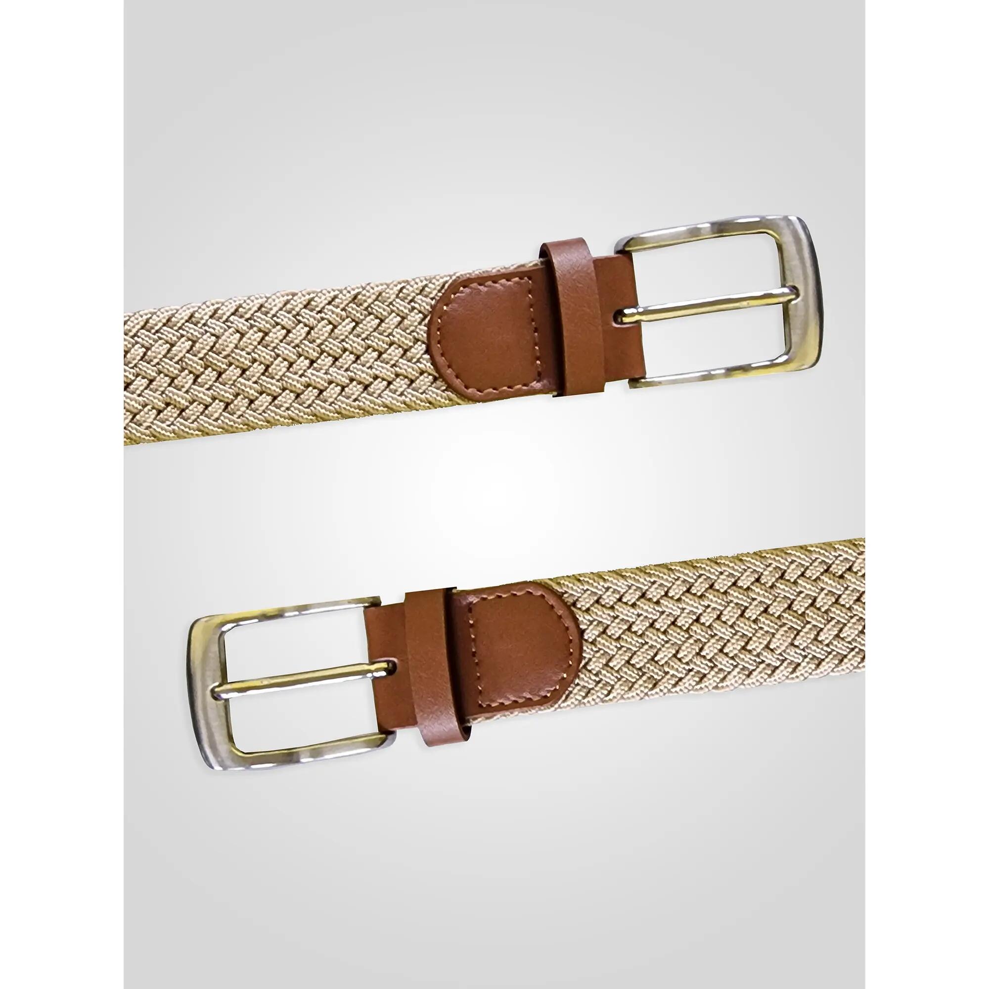 Gürtel "D555 Frank", geflochten, Stretch Herren Steinfarben 3/5