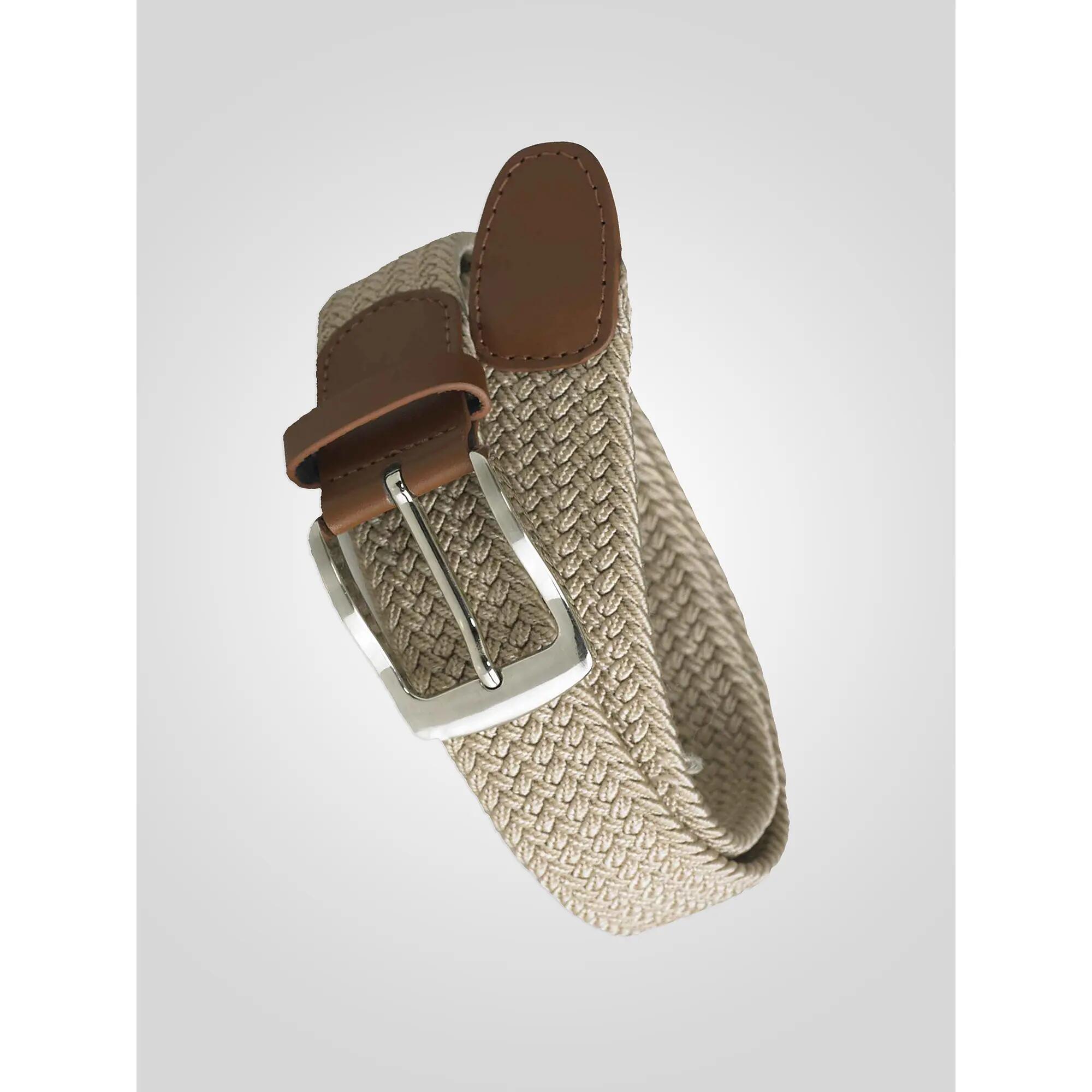 Gürtel "D555 Frank", geflochten, Stretch Herren Steinfarben 2/5