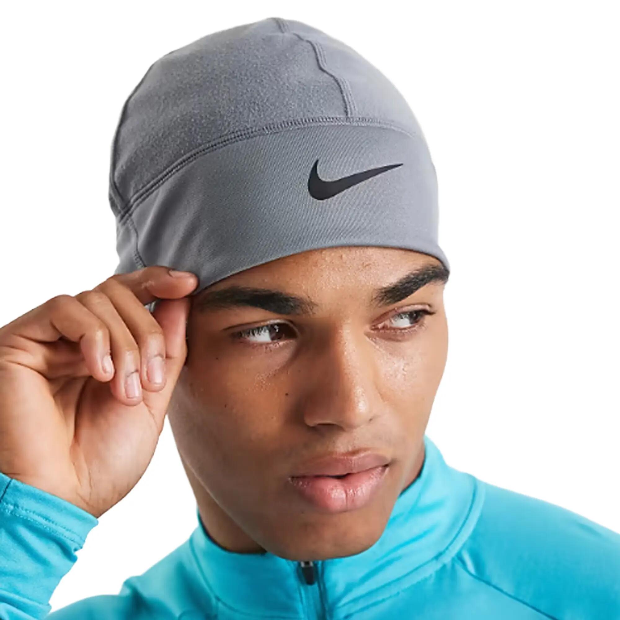 Berretto Swoosh Pile Nike Therma Fit Grigio 1/4