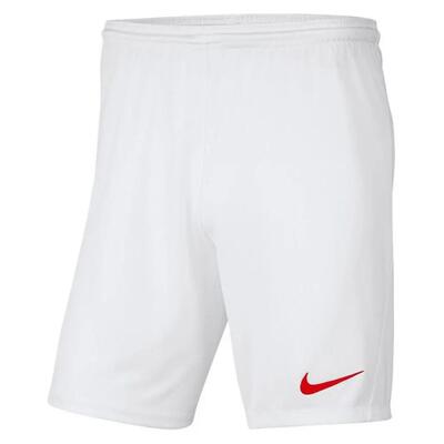 Heren park iii drifit korte broek (wit, rood)