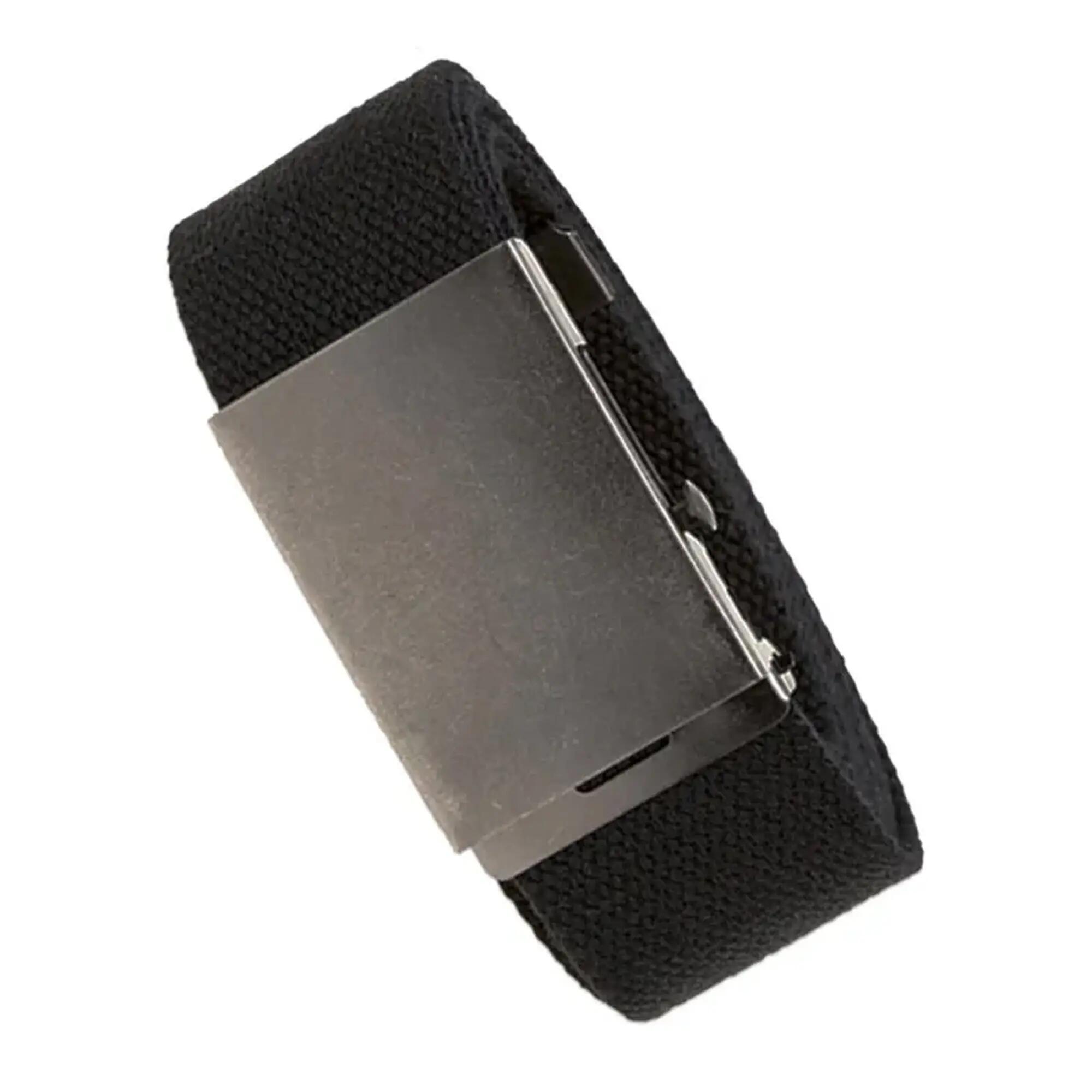 Mens D555 Edward Plain Webbing Belt (Black) 2/3