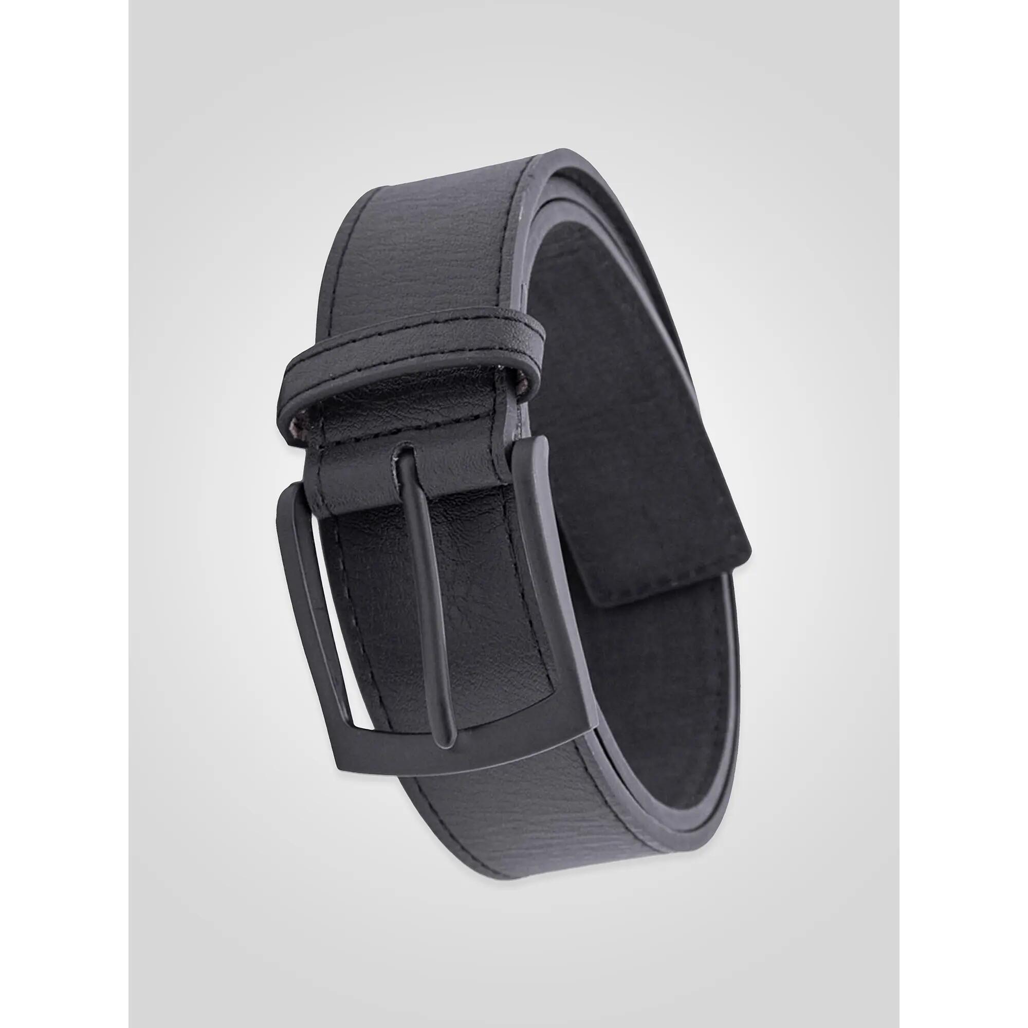 Gürtel "D555 Ozzy", Matt, Geklebtes Leder Herren Schwarz 2/5