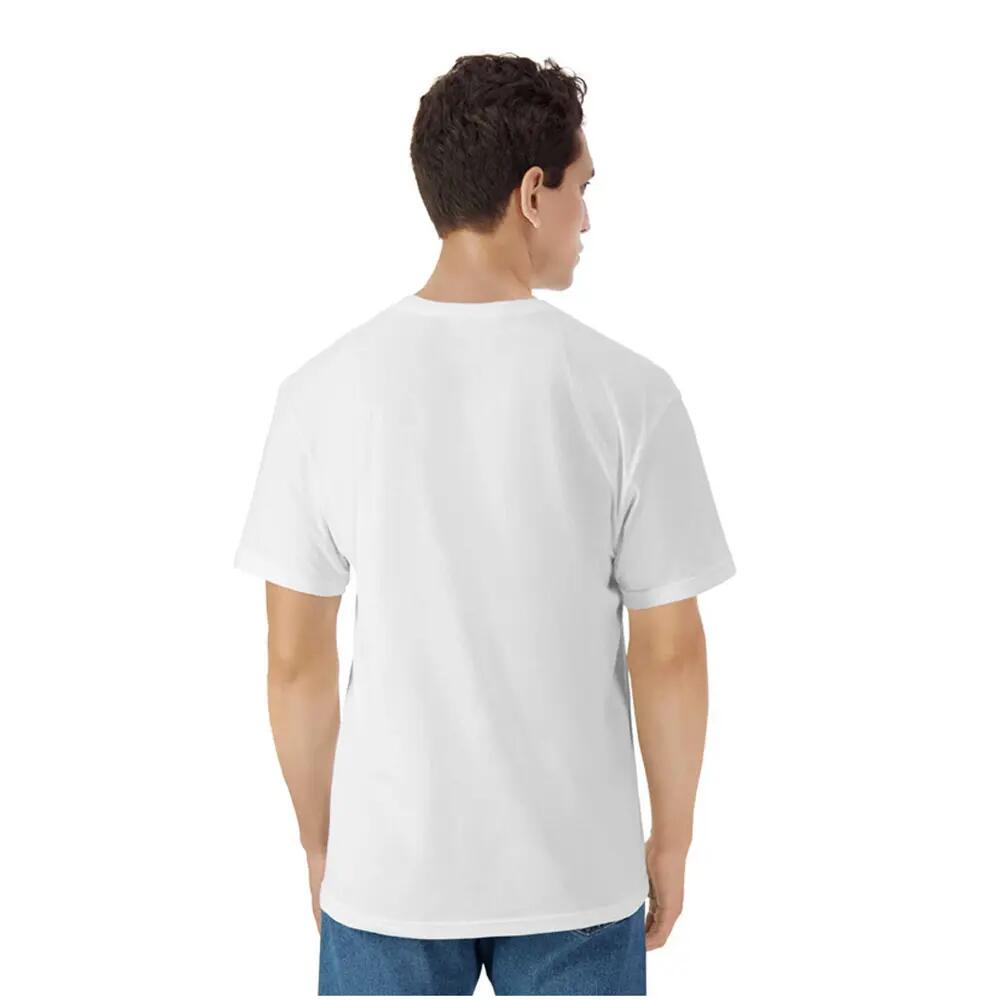 Tshirt Uni Et Léger Manches Courtes Adulte (Blanc) 3/4