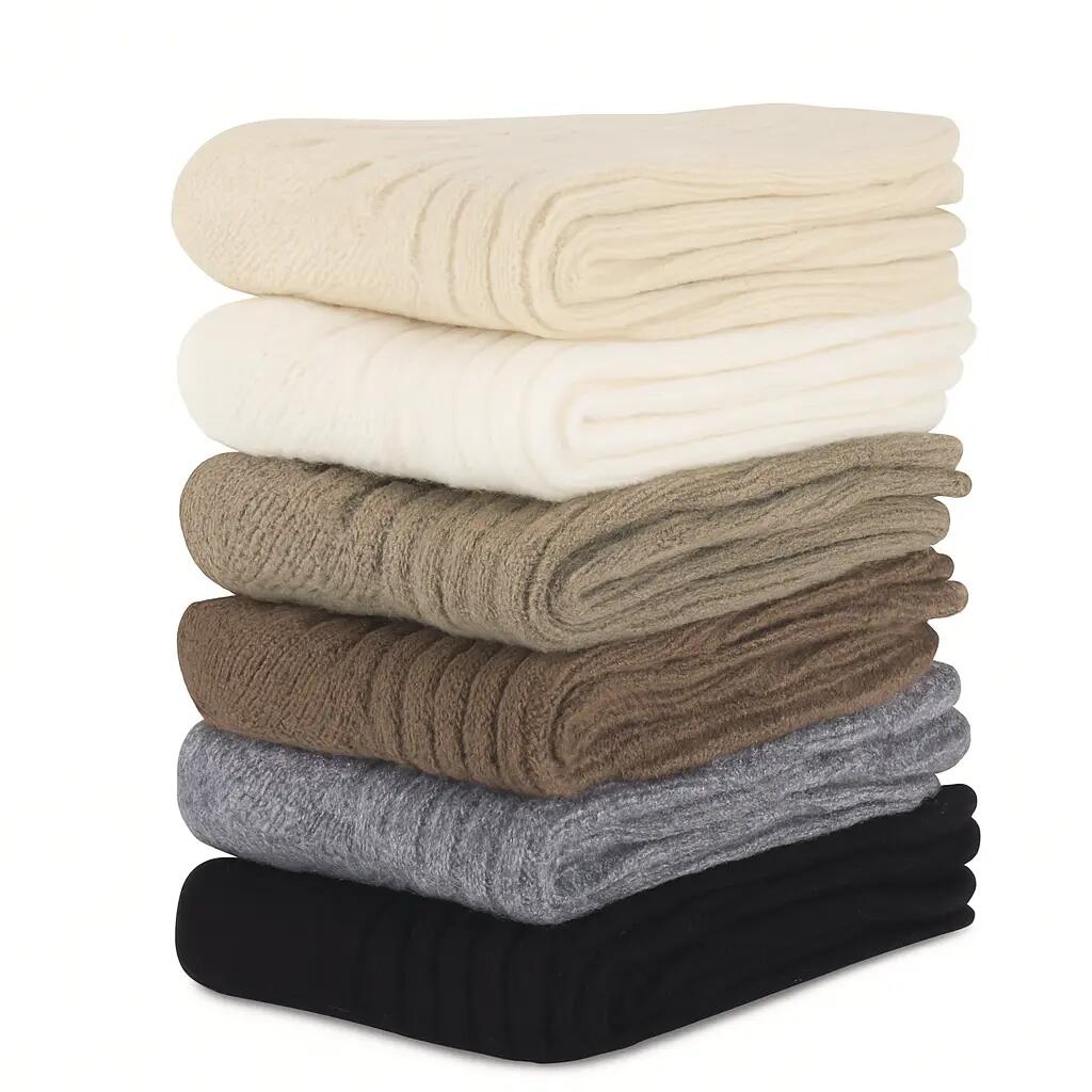 6 Pairs WOOL BLEND SOCKS Ladies Womens Thick Soft Work Thermal Warm Winter BULK