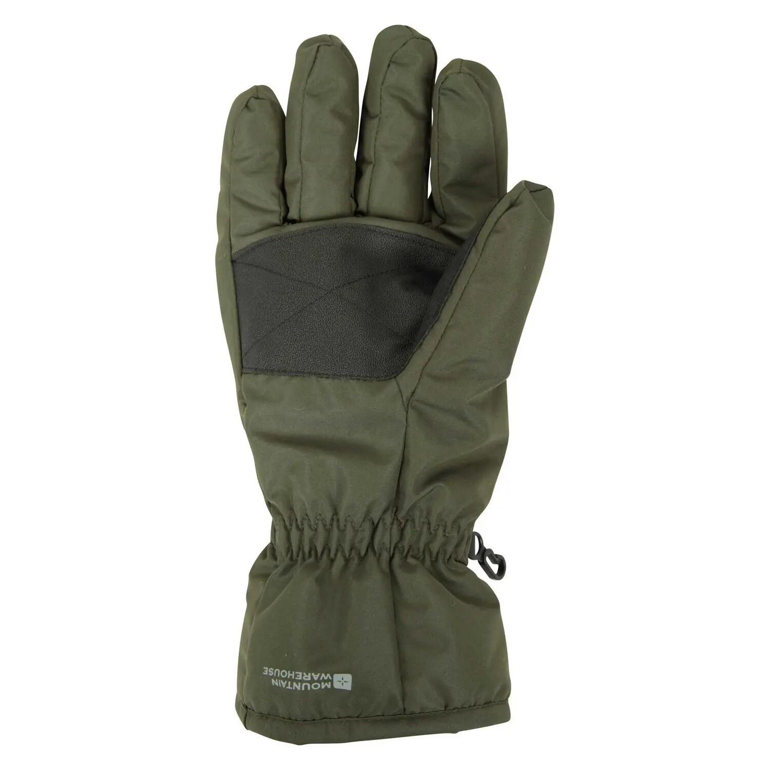 Mens Ski Gloves (Khaki Green) 2/4