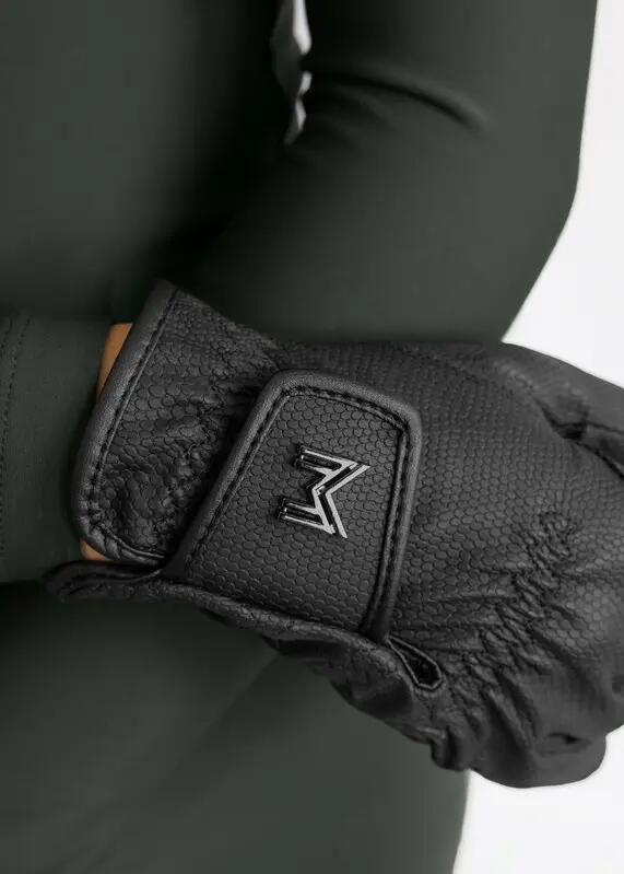 Guantes Equitación Unisex Maximilian Emblem Negro 4/5
