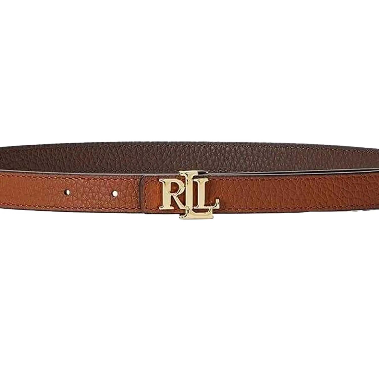 Gürtel für , Monogramm, Leder Damen Schokolade/Hellbraun 2/3