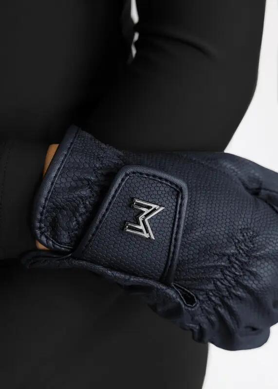 Guantes Equitación Unisex Maximilian Emblem Marino 4/5