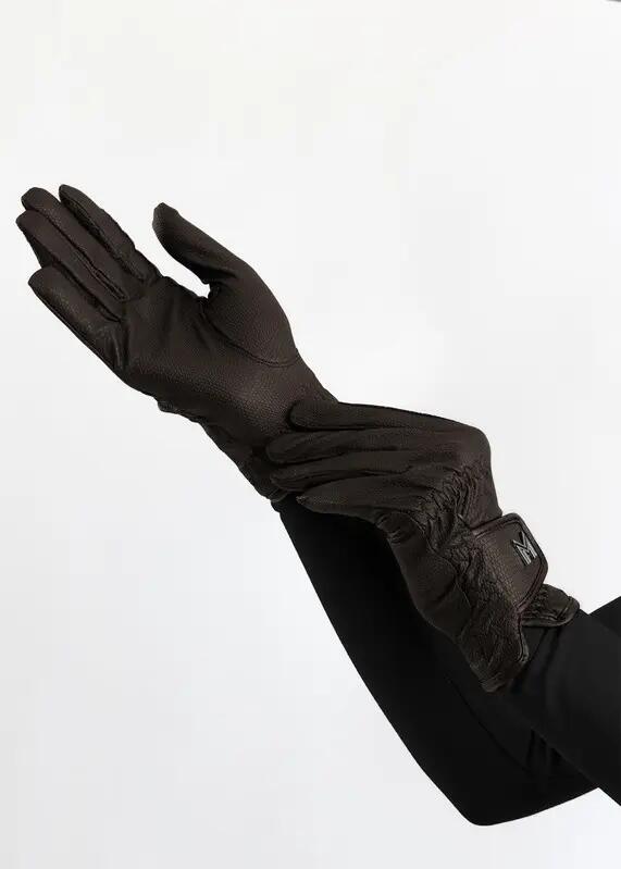 Guantes Equitación Unisex Maximilian Emblem Chocolate 3/5