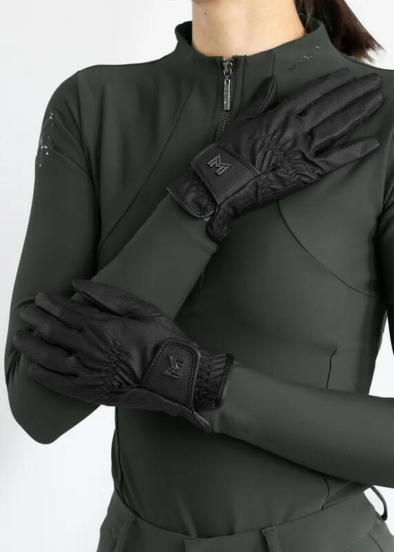 Guantes Equitación Unisex Maximilian Emblem Negro 2/5