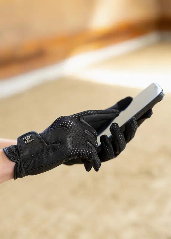 Guantes Equitación Mujer Maximilian Ava Negro 4/6