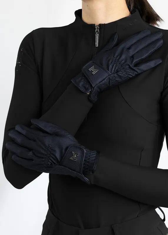 Guantes Equitación Unisex Maximilian Emblem Marino 2/5