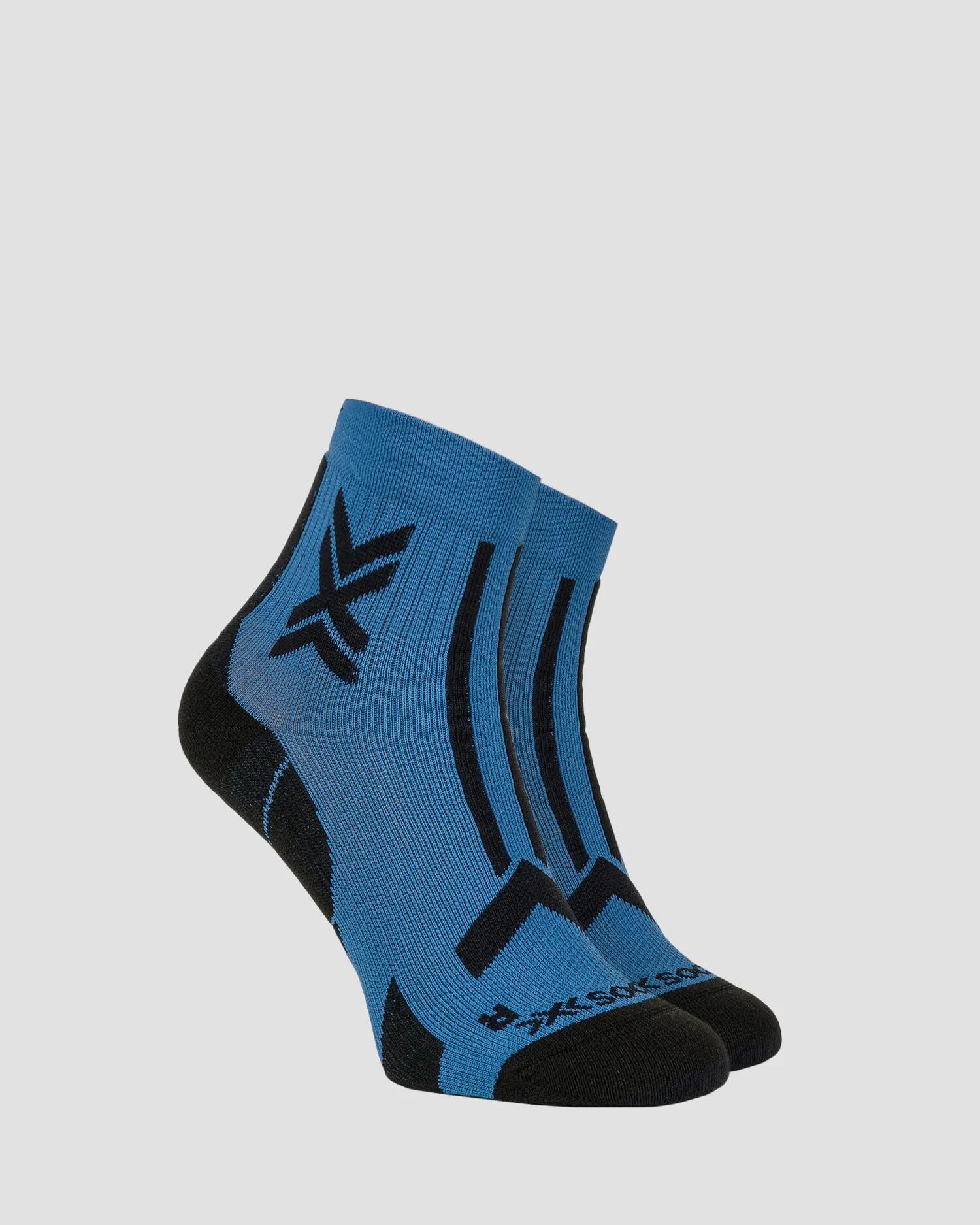 Skarpety unisex X-Socks TRAILRUN DISCOVER ANKLE MINERAL BLUE/X BLACK A016 1/2