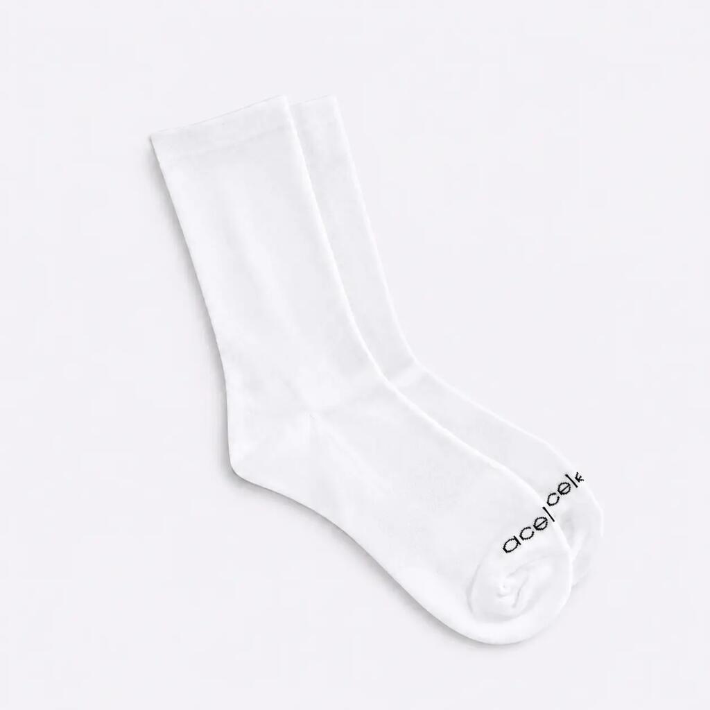 Regular Cycling Socks Breathable Moisture Wicking Road Bike White