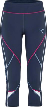 Collant 3/4 - running et yoga - femme - sans coutures - royal