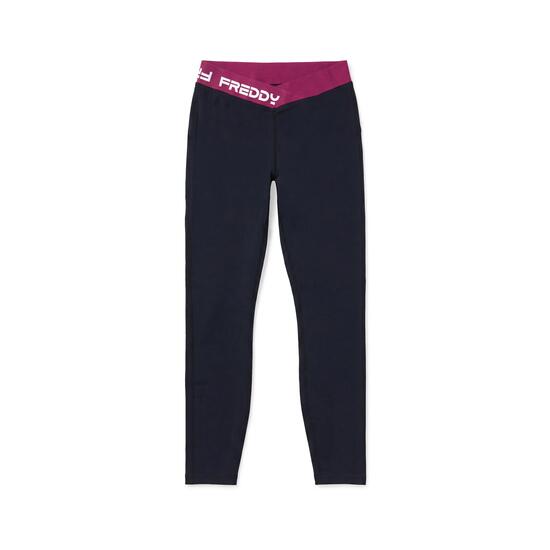 Legging 7/8 à taille haute avec élastique jacquard en V