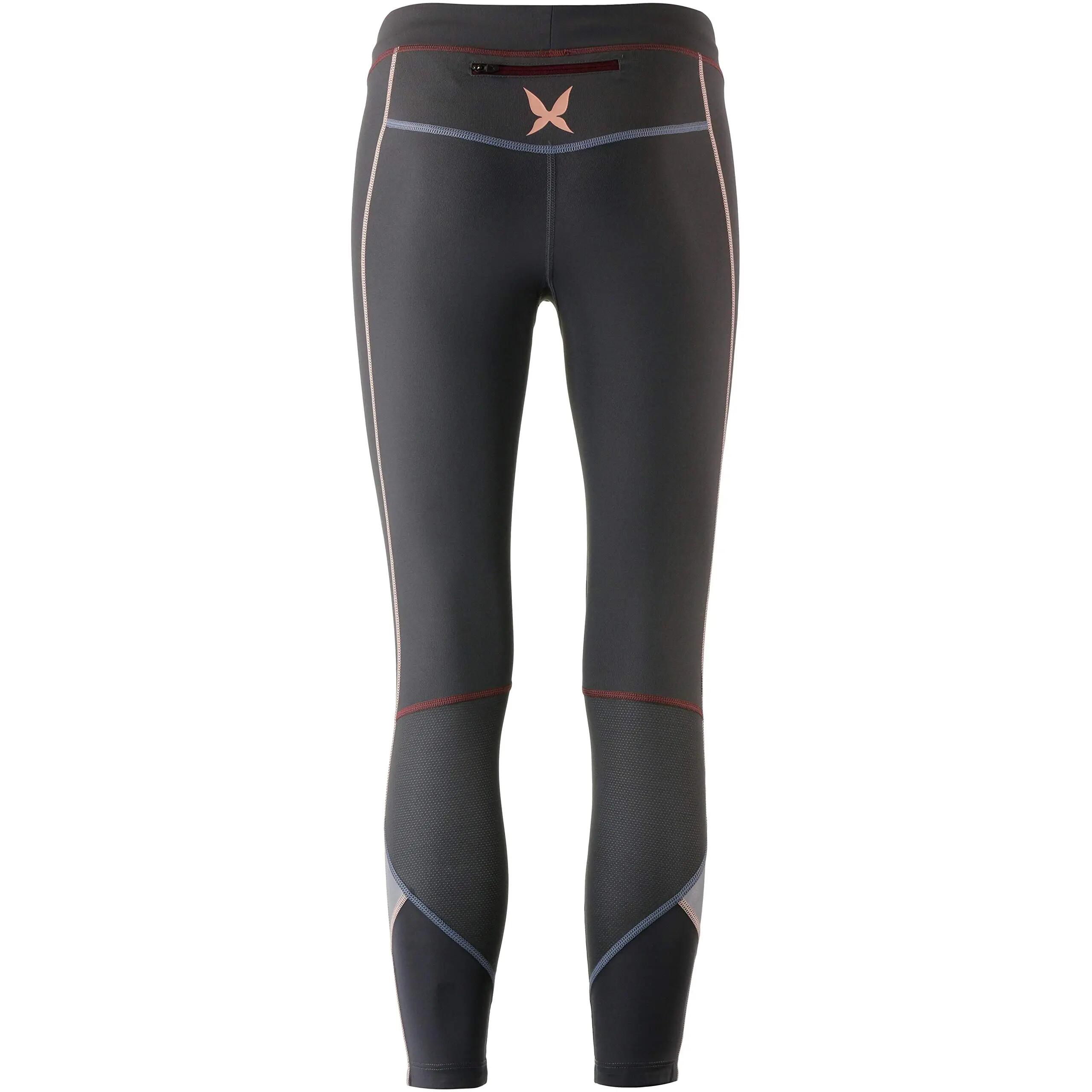 Leggings - Running Training - Mujer - 3/4 transpirables, elásticos - Gris 4/4