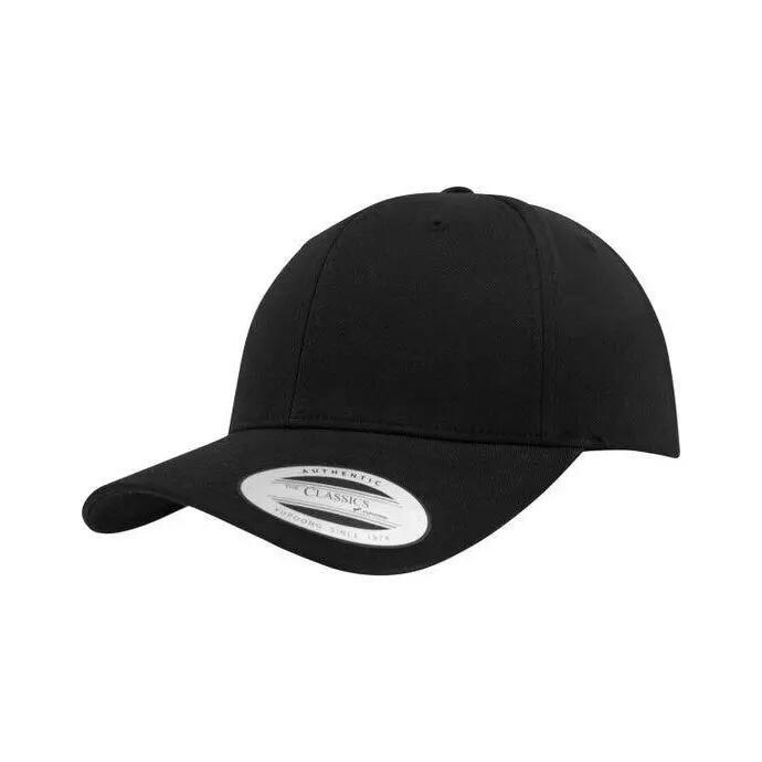 Classic Curved Snapback Baseball Cap (Black) 3/6
