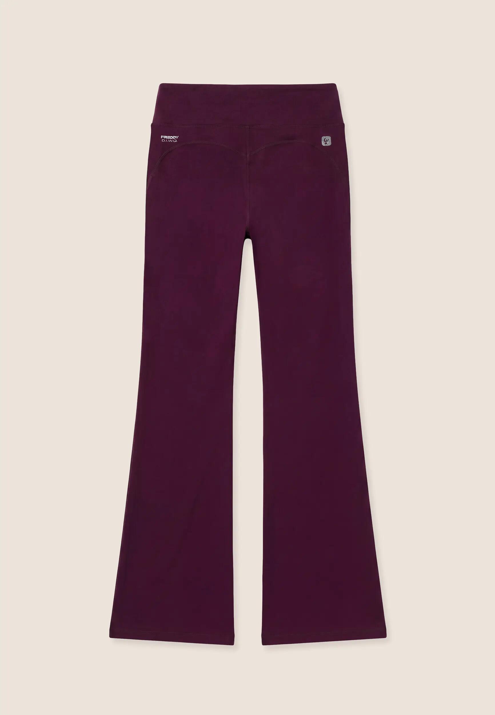 Legging évasé effet peau de pêche avec taille haute croisée 2/3