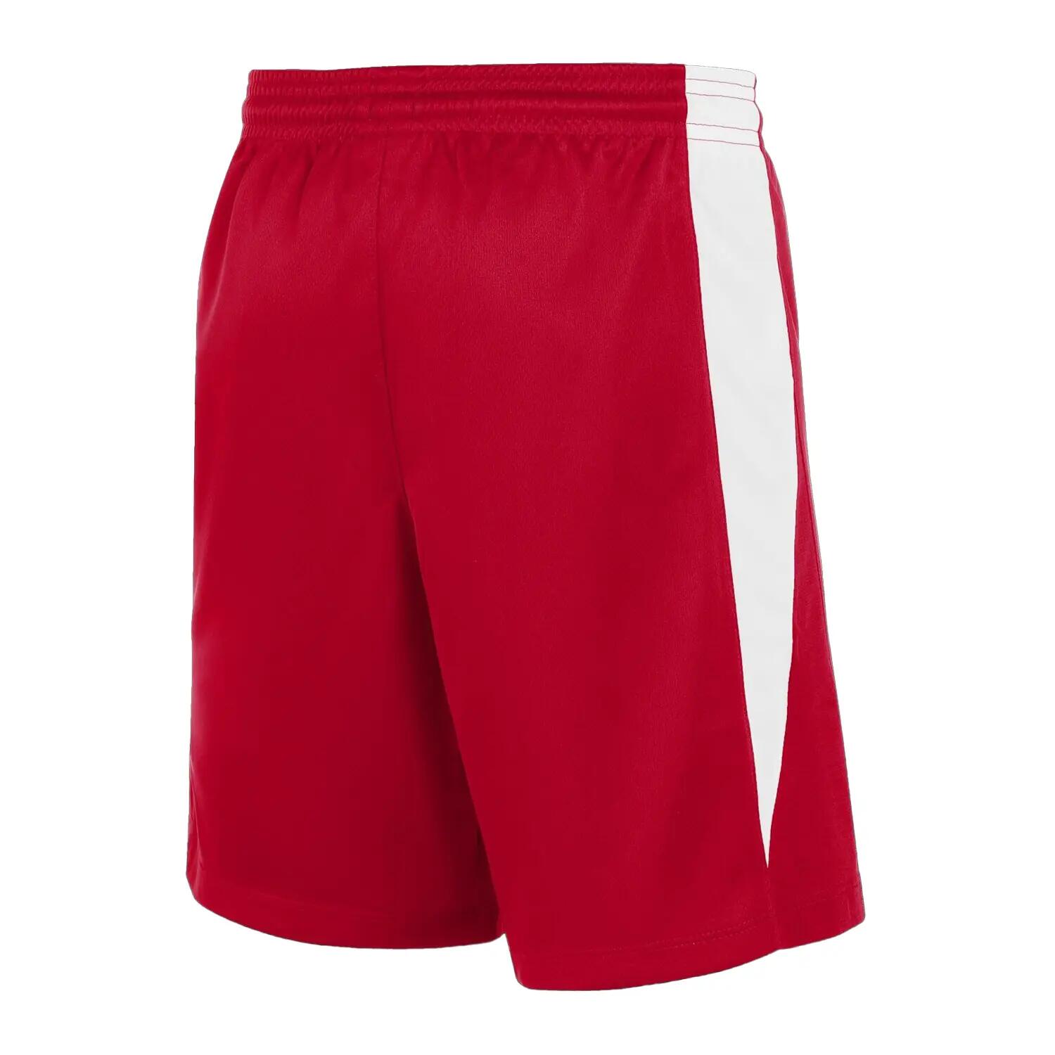 Omkeerbare sportieve basketbalshorts voor dames (Universitair Rood/Wit) 2/3