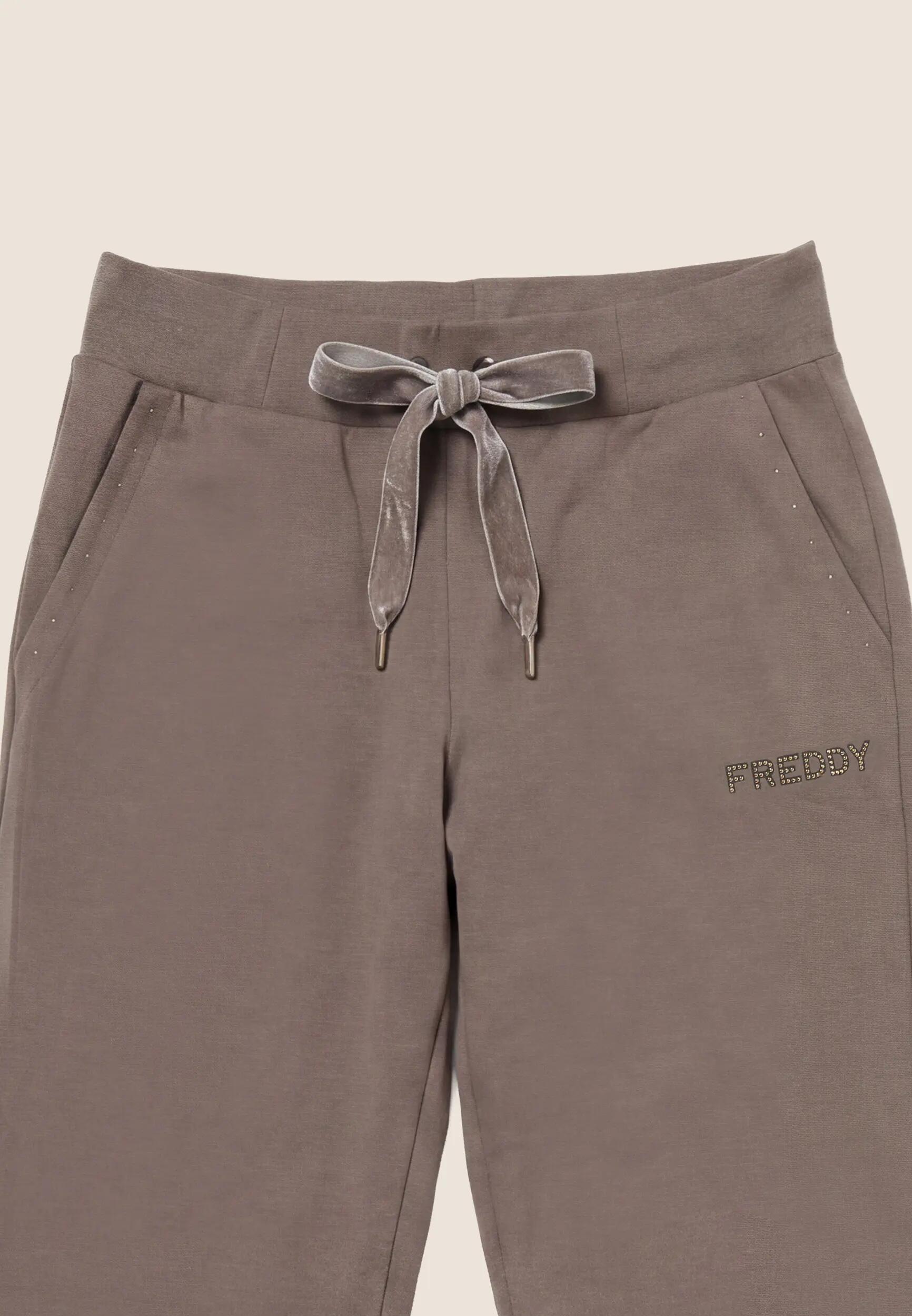 Pantaloni Sportivi da Donna, Borchie su Tasche e Logo 3/3