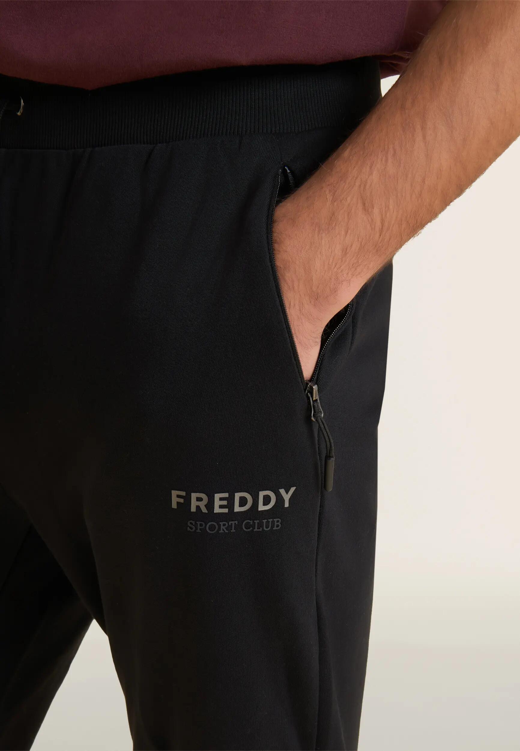 Pantaloni da Uomo in Felpa con Polsino e Zip Tasche 4/6