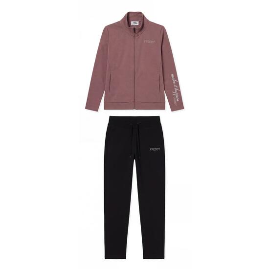 Tuta Sportiva da Donna Zip e Collo Alto in Felpa Garzata