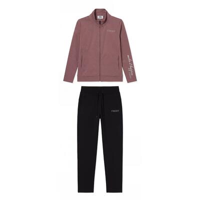 Tuta Sportiva da Donna Zip e Collo Alto in Felpa Garzata