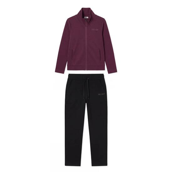 Tuta Sportiva Donna con Zip Collo Alto e Dettagli in Strass