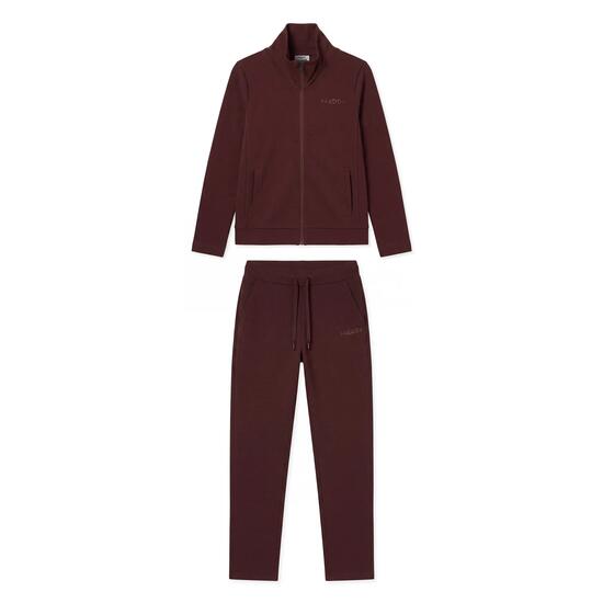 Tuta Sportiva Donna con Zip Collo Alto e Dettagli in Strass
