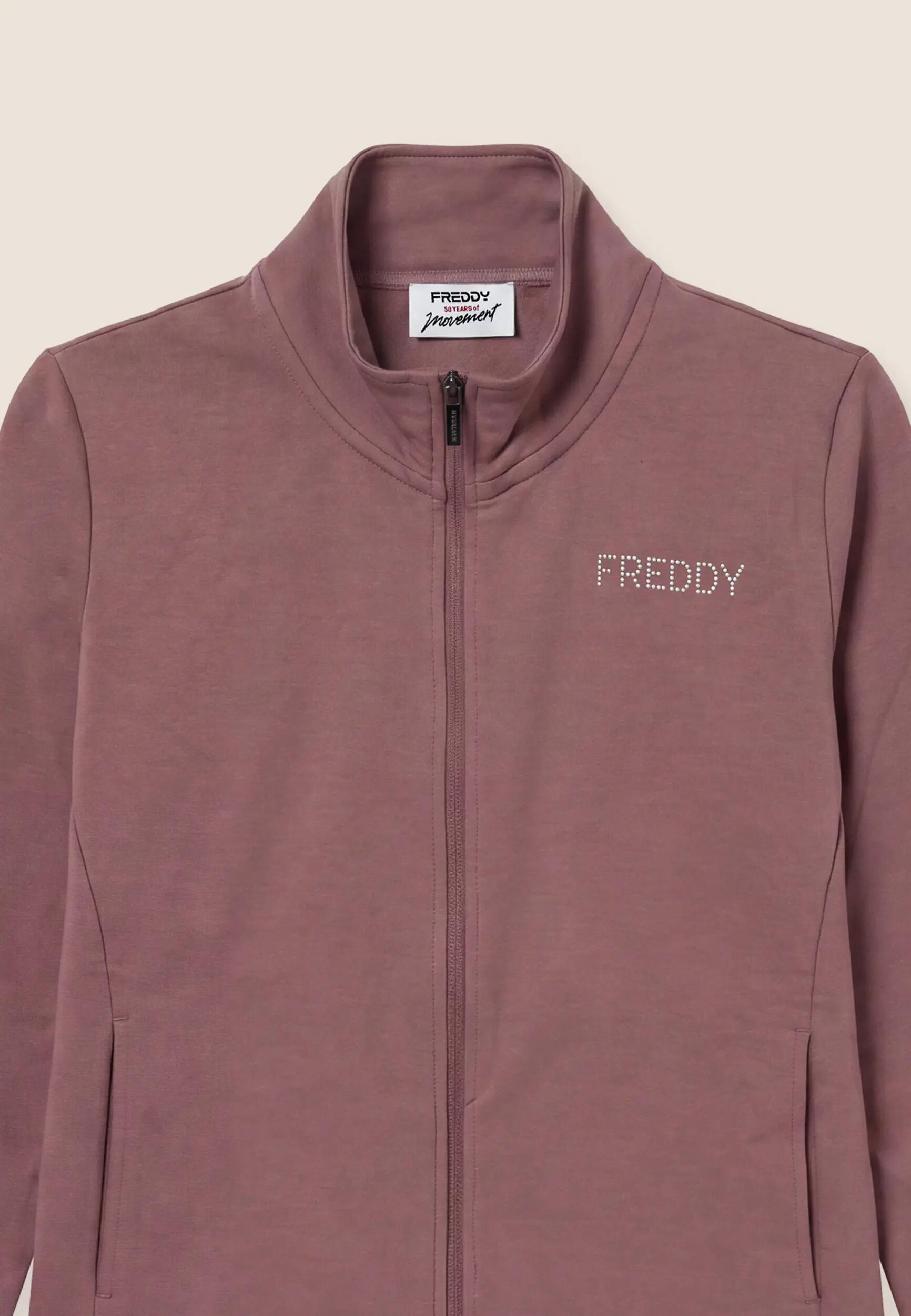 Tuta Sportiva da Donna Zip e Collo Alto in Felpa Garzata 6/6