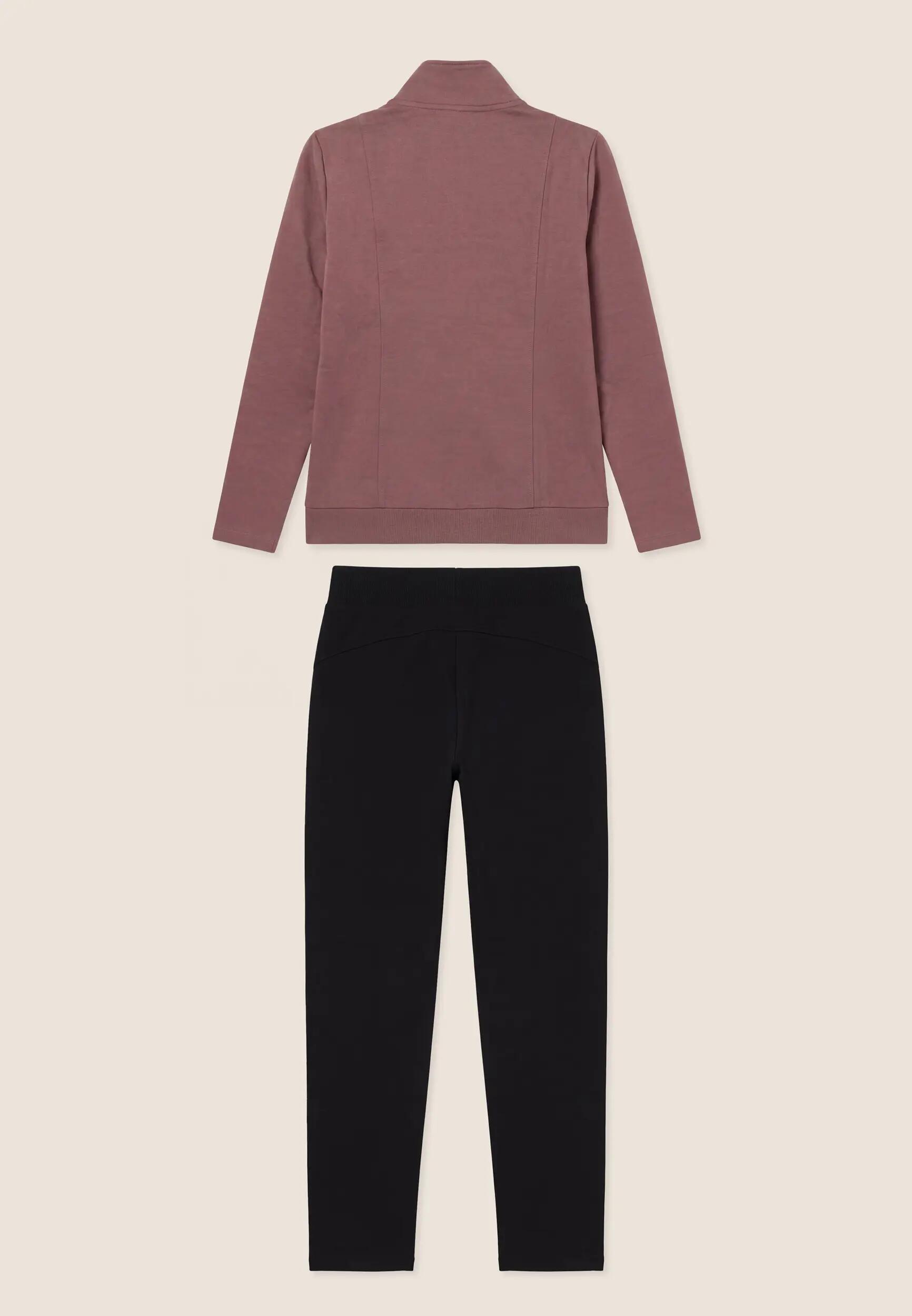 Tuta Sportiva da Donna Zip e Collo Alto in Felpa Garzata 5/6