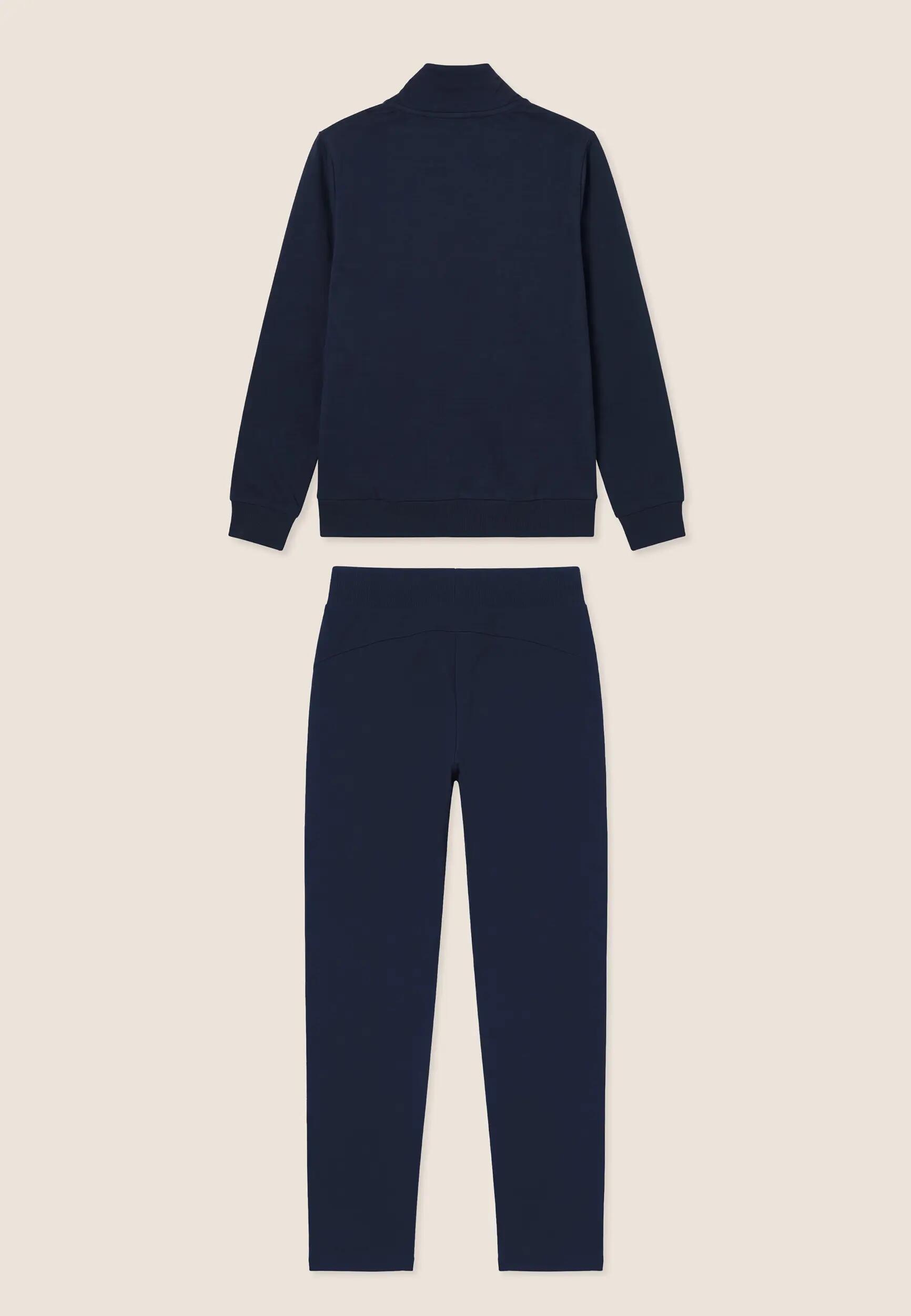 Tuta Sportiva Donna con Zip, Collo Alto e Loghi in Perline 2/3
