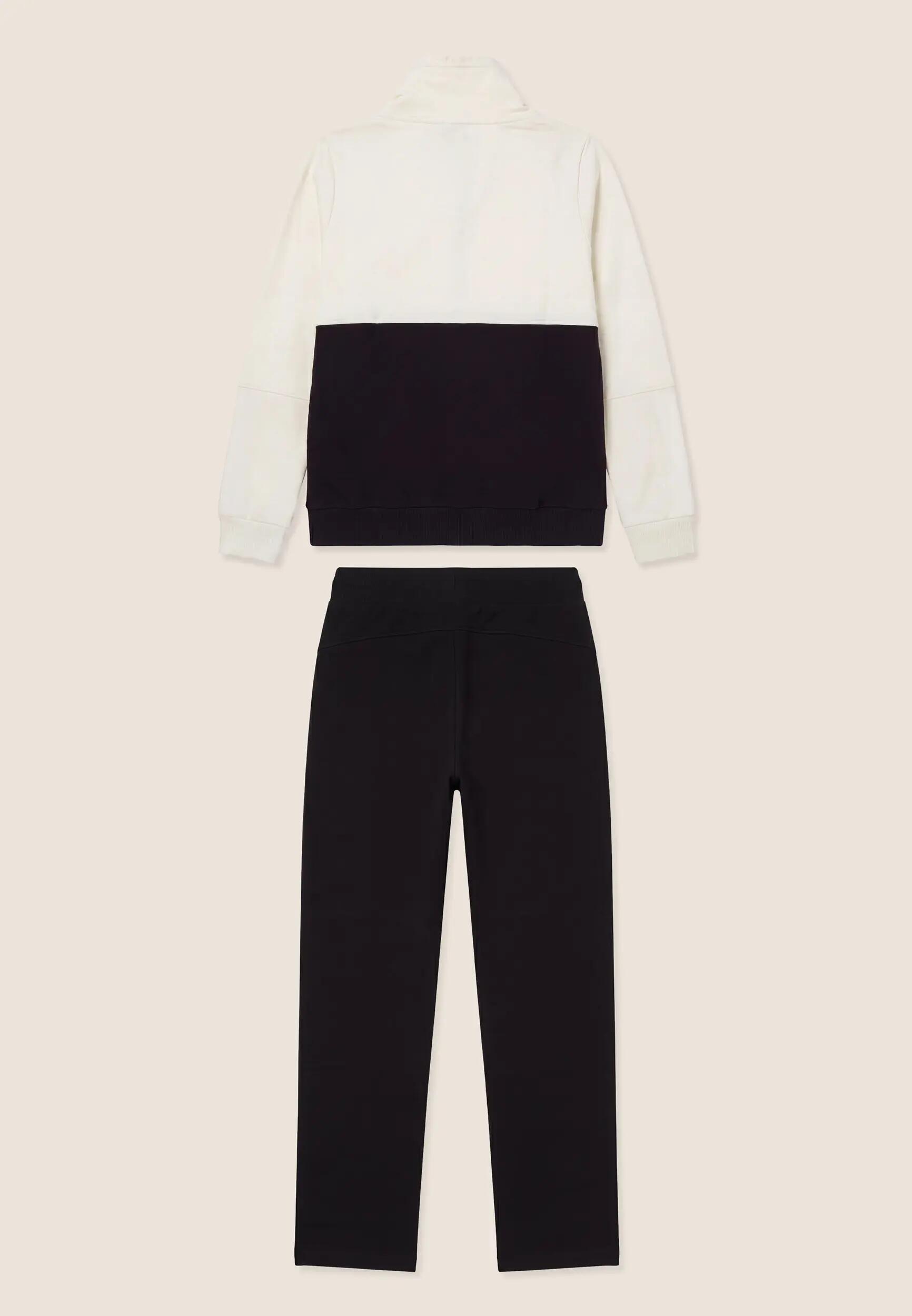 Chándal de mujer con diseño de bloques de color, cremallera y cuello alto 2/5