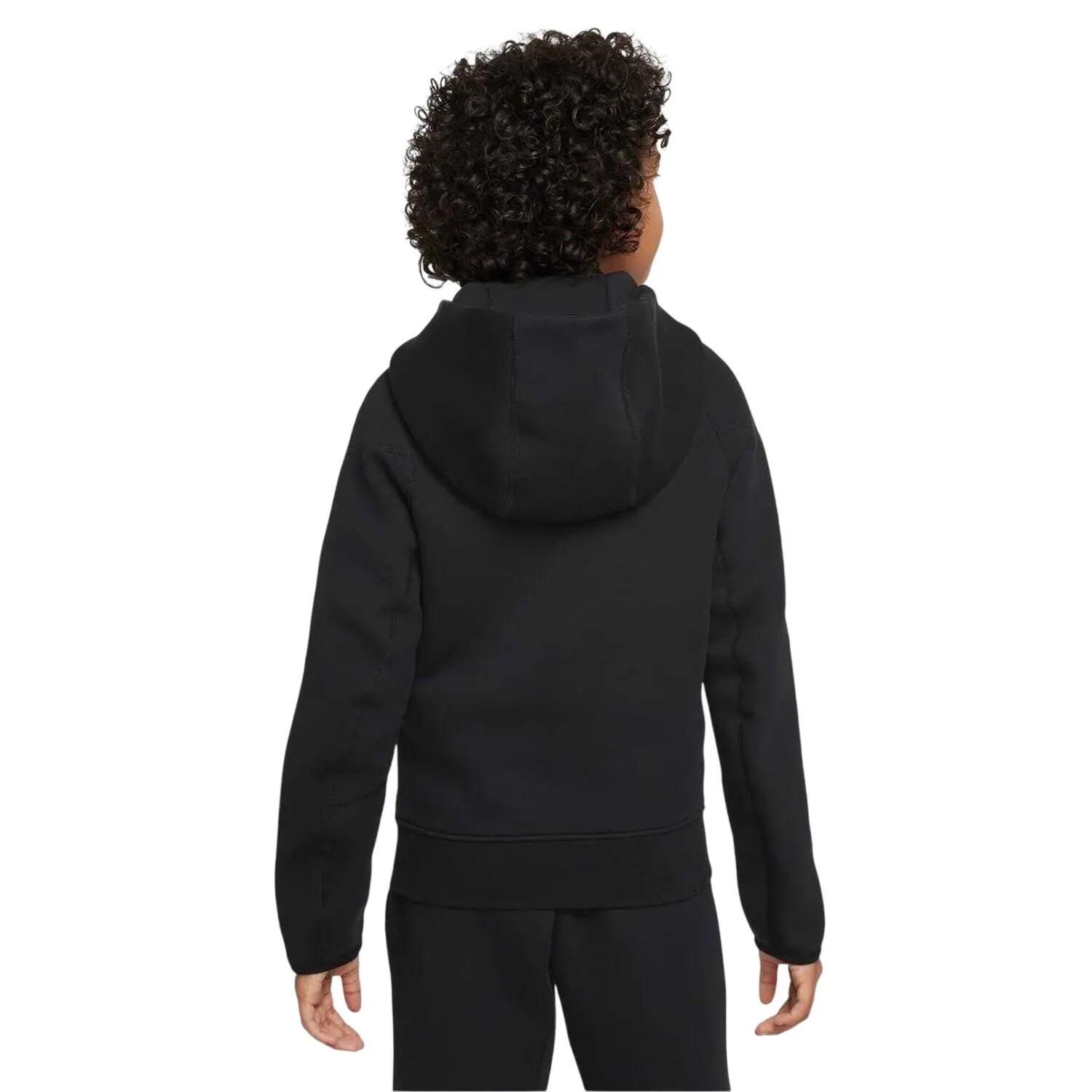 Felpa Con Cappuccio E Zip Intera Tecnologia Pile Bambini Nike Nero 2/2