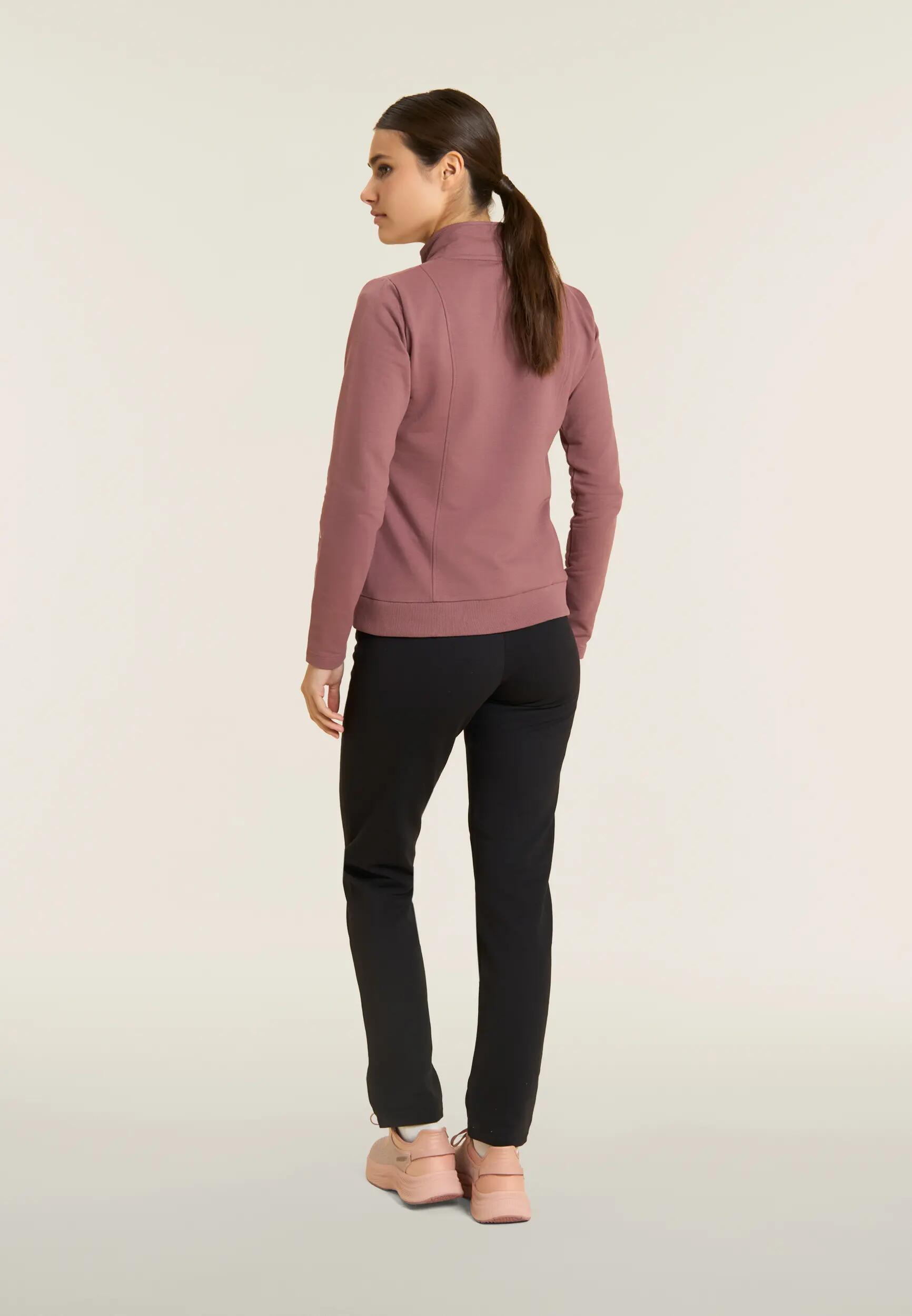 Tuta Sportiva da Donna Zip e Collo Alto in Felpa Garzata 3/6
