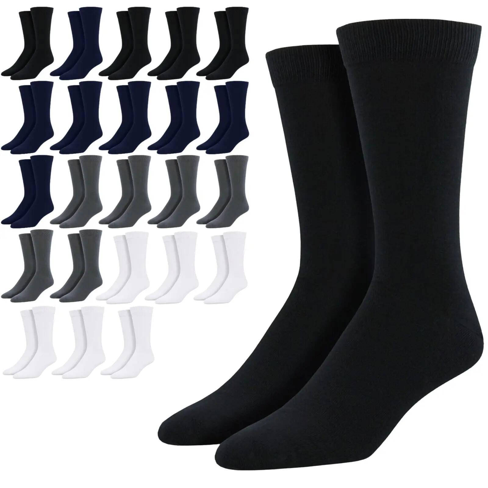 24 Pairs Bamboo Derived Loose Top Socks Diabetic Comfort Circulation - Assorted