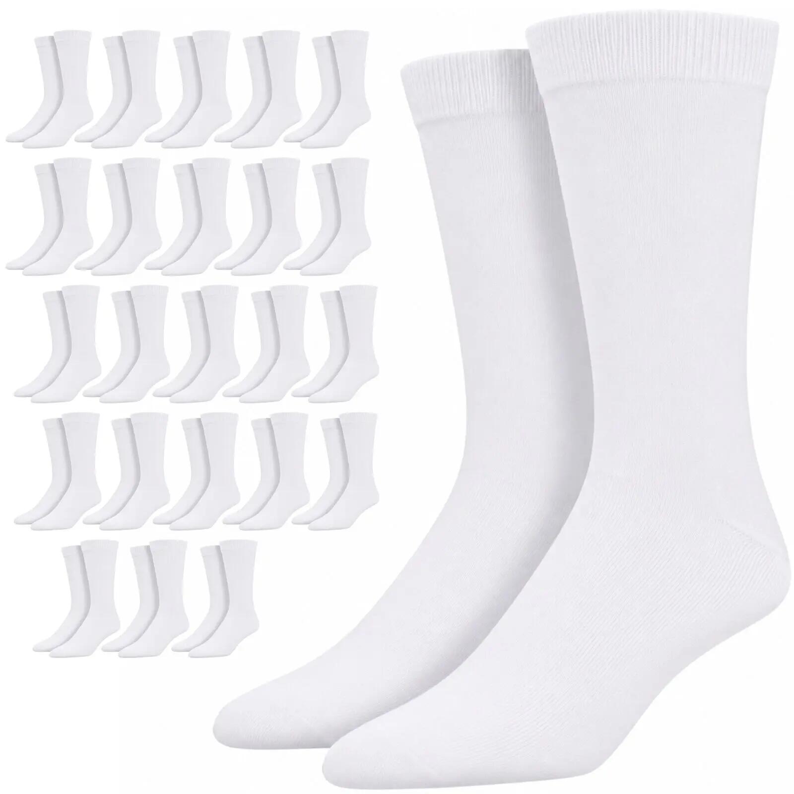 24 Pairs Bamboo Derived Loose Top Socks Diabetic Comfort Circulation - White - 2