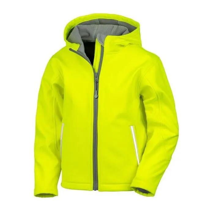 Core Junior SoftshellJacke mit Kapuze Kinder Neon-Gelb 2/7