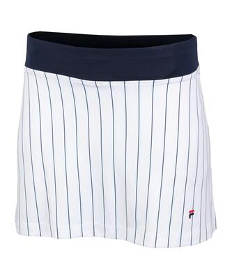 Rok-broek - tennis - dames - anna - gestreept, comfortabel - wit/blauw