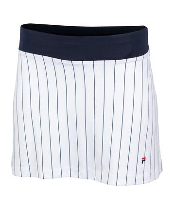 Jupe-short - Tennis - Femme - Anna - Regular fit, rayée - Blanc/navy