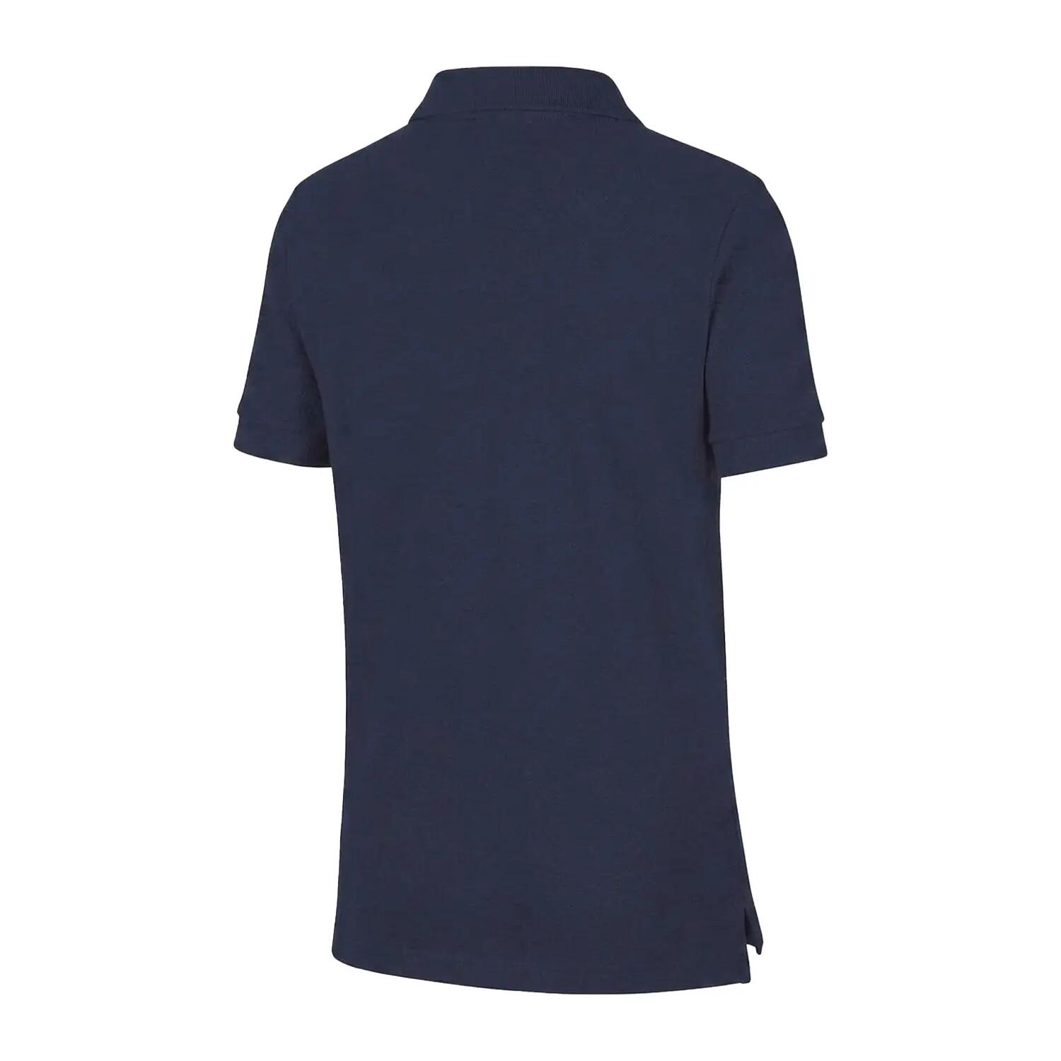 Poloshirt für Kinder Damen Obsidianschwarz 2/2