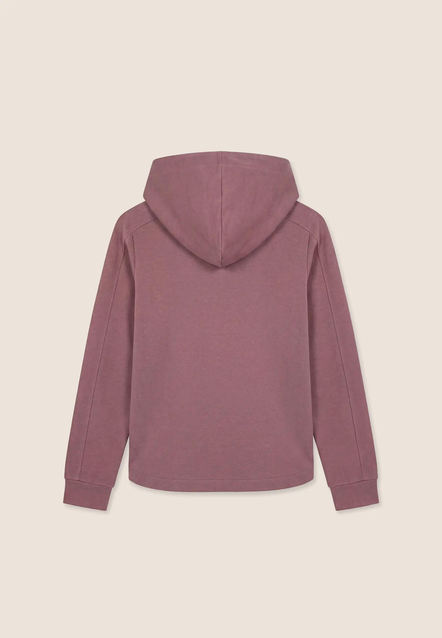 Felpa Regular Donna con Cappuccio e Zip, Fondo Asimmetrico 2/3