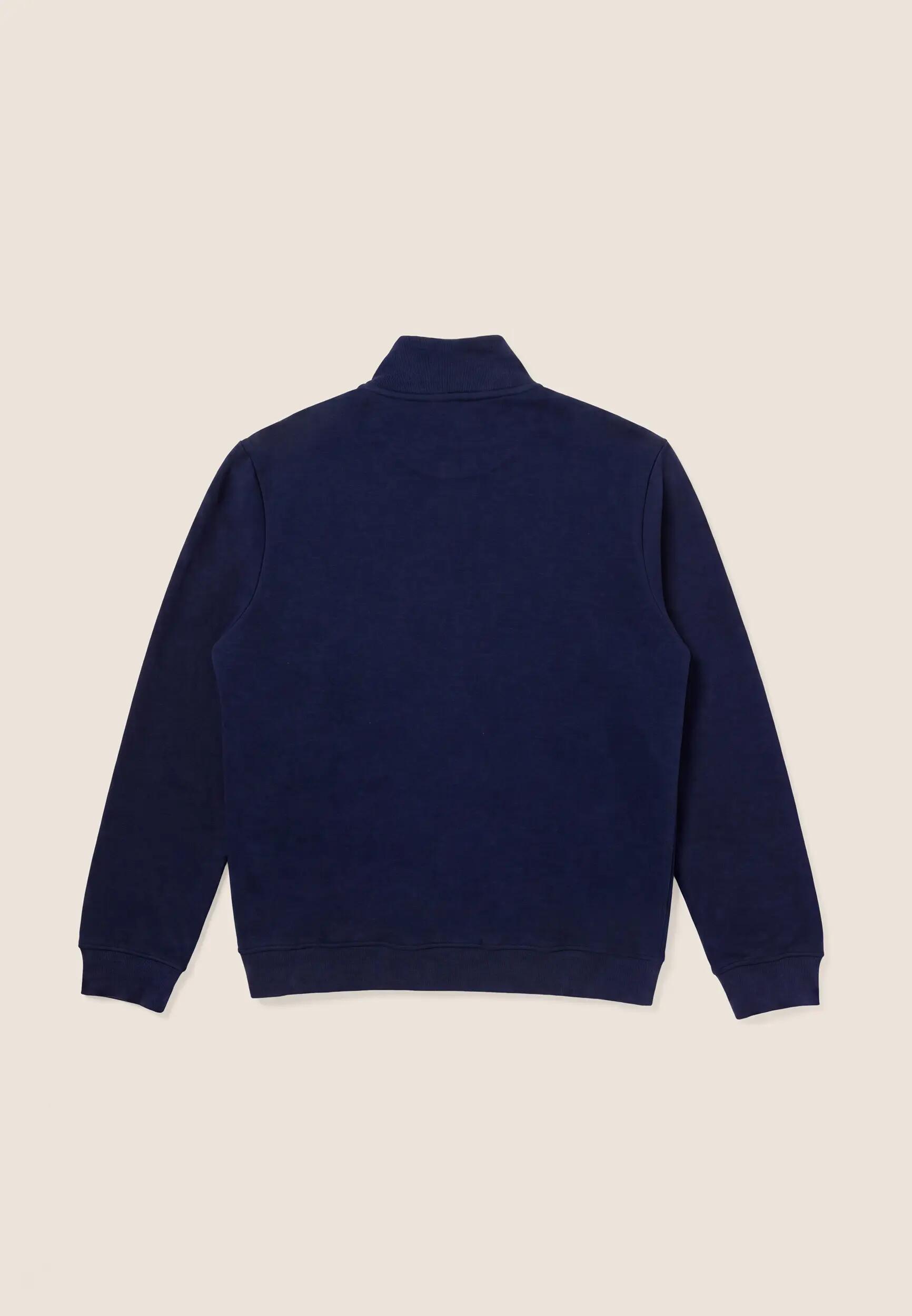 Sweat-shirt de sport pour hommes avec col montant, fermeture zippée et cœur brod 2/3