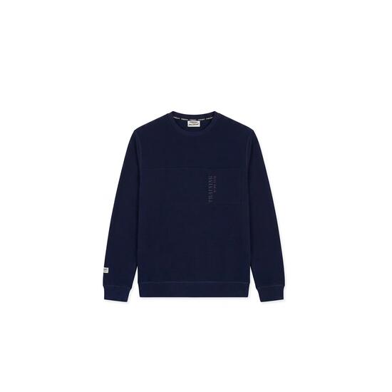 Sweat-shirt col rond pour hommes coupe classique en molleton brossé