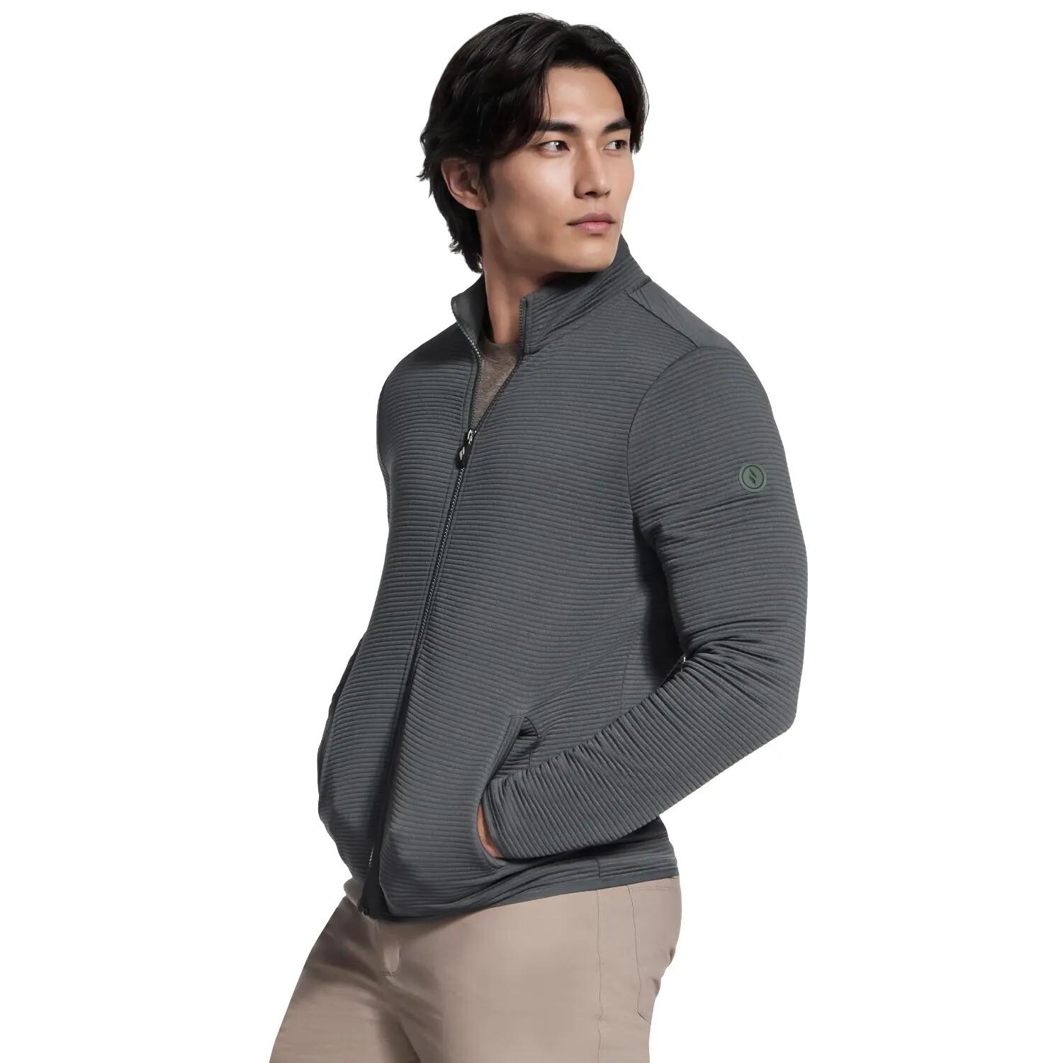 Bluza dresowa sportowa męska The Hoodless Hoodie Ottoman Jacket 3/4