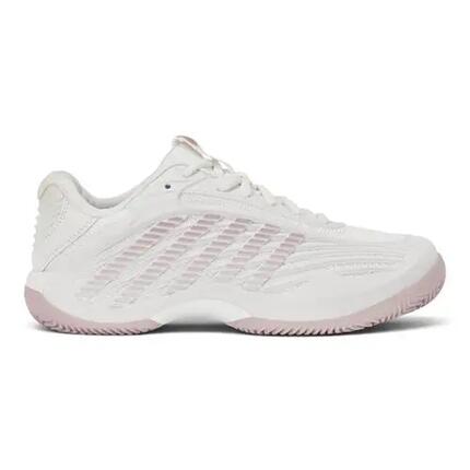 Chaussures tennis femme – K-SWISS HCE 3 CLAY – blanches et doré rose